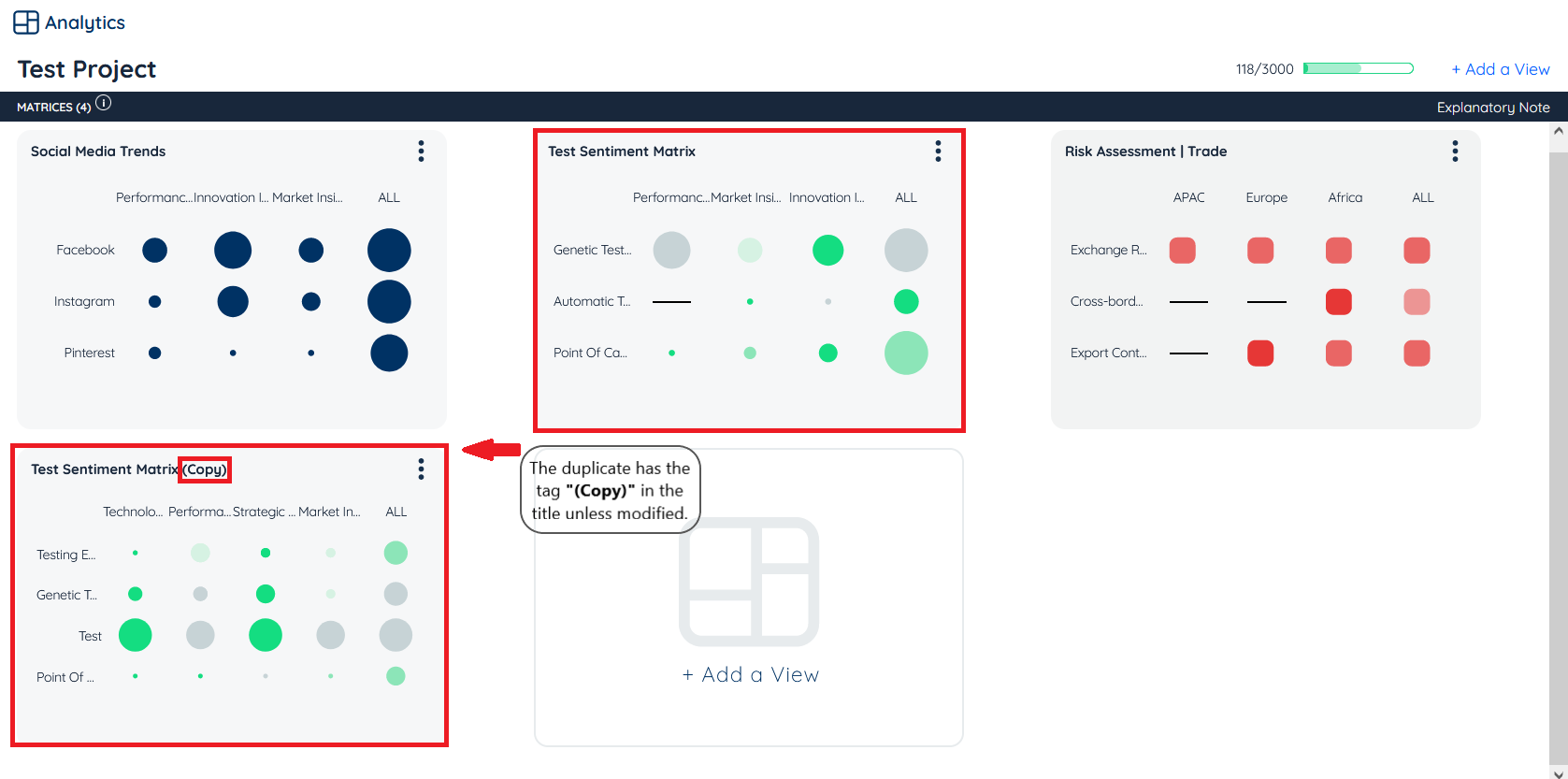 Analytics - Duplicate a Matrix copy 